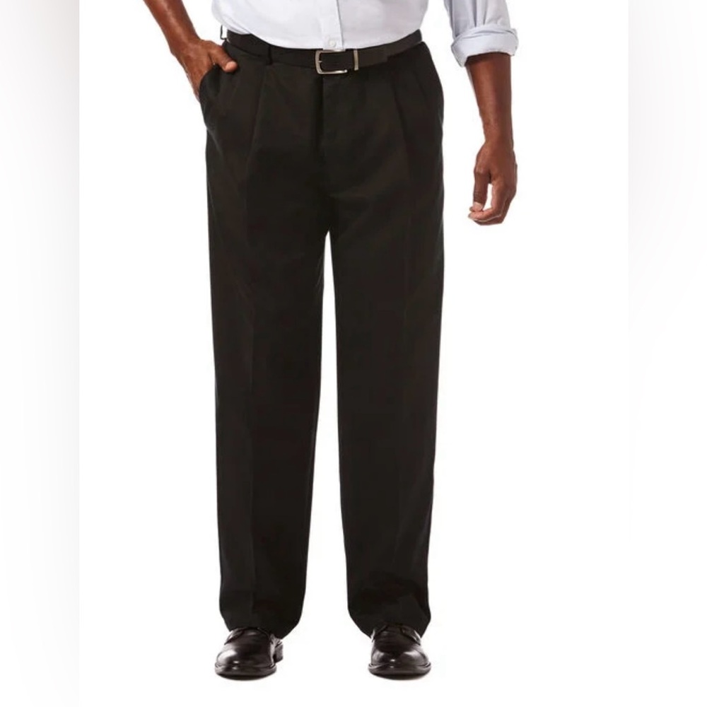 Haggar Men's Work to Weekend Black Pants